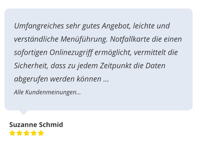 Kundenbewertung Patientenverfügung leicht verständlich