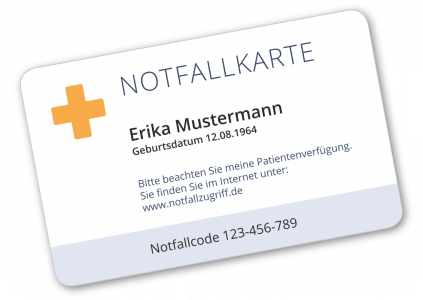 Notfallkarte Patientenverfügung