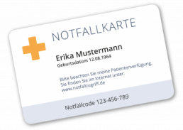 Notfallkarte Patientenverfügung